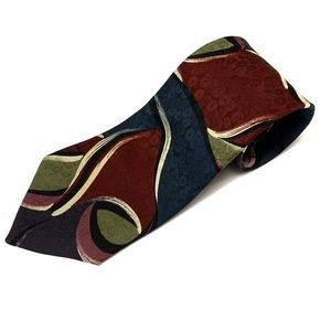 ✅ SOLD - Hardy Amies 100% Silk Multicolor Abstract Design Tie - Made in London